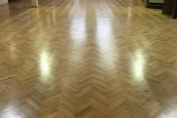 herringbone floor finished restoration